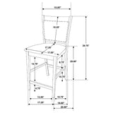 Jaden Cappuccino 5-Piece Transitional Counter Height Dining Set