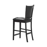 Jaden Black/Espresso Upholstered Counter Height Stools, Set of 2