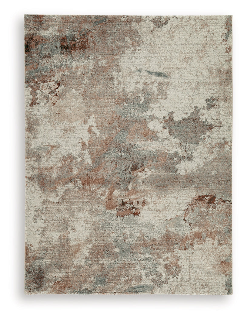 Jadenburg Cream/Gray/Sienna Medium Rug by Ashley at Eve Furniture