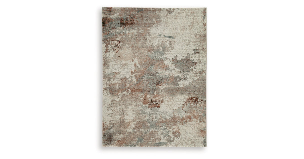 Jadenburg Cream/Gray/Sienna Medium Rug by Ashley at Eve Furniture
