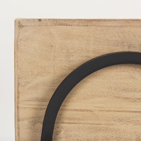 Jadine Set of 2 Beige Wood w/ Black Metal Arch Frames by Mercana at Eve Furniture