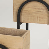 Jadine Set of 2 Beige Wood w/ Black Metal Arch Frames by Mercana at Eve Furniture