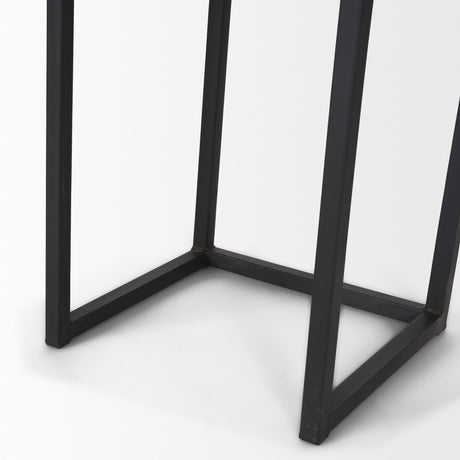 Jadine Set of 2 Medium Brown Wood w/ Black Metal Rectangle Frames by Mercana at Eve Furniture