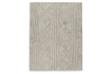 Jadott Beige/Brown Large Rug by Ashley at Eve Furniture