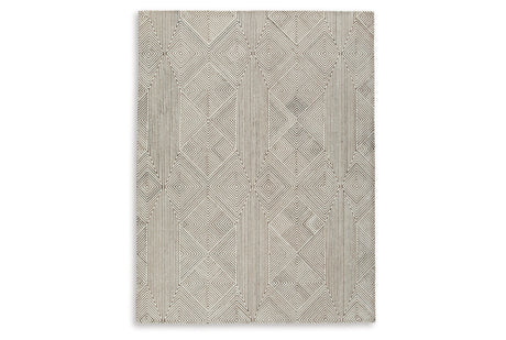 Jadott Beige/Brown Large Rug by Ashley at Eve Furniture