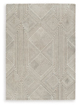 Jadott Beige/Brown Medium Rug by Ashley at Eve Furniture