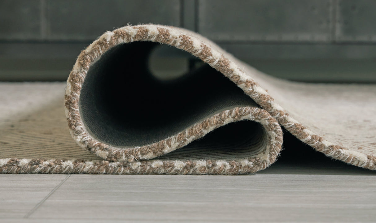 Jadott Beige/Brown Medium Rug by Ashley at Eve Furniture