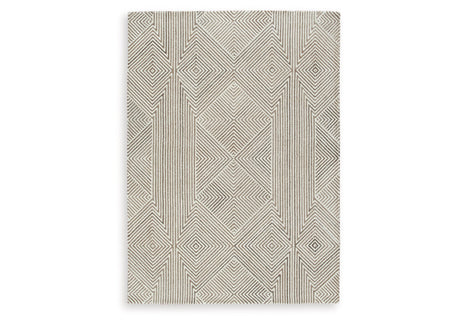 Jadott Beige/Brown Medium Rug by Ashley at Eve Furniture