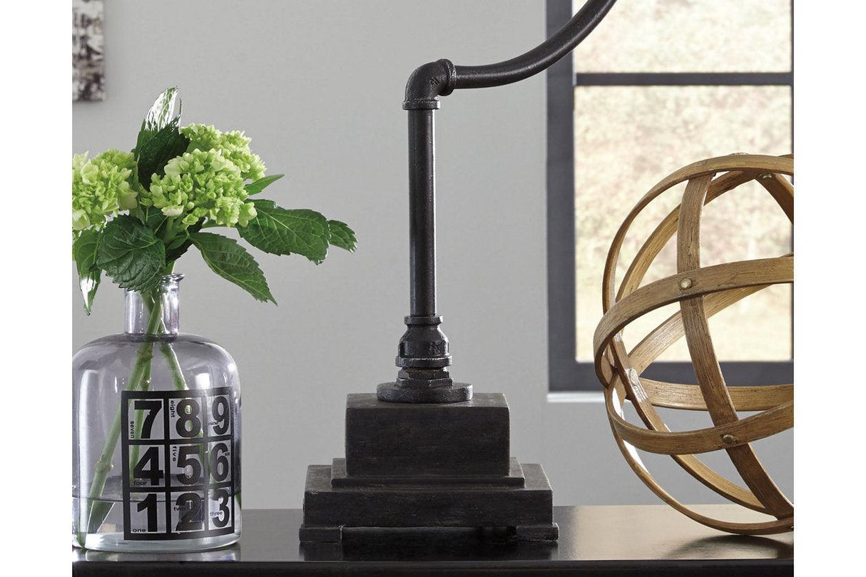 Jae Antique Black Desk Lamp by Ashley at Eve Furniture