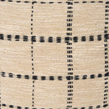 Jaela Beige and Black Striped Lumbar Pillow Cover w/Down Filler, Set of 2 by Mercana at Eve Furniture