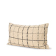 Jaela Beige and Black Striped Lumbar Pillow Cover w/Down Filler, Set of 2 by Mercana at Eve Furniture