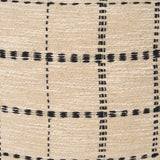 Jaela Beige/Black Striped Checkered Square Throw Pillow Cover w/Down Filler, Set of 2 by Mercana at Eve Furniture