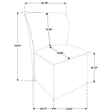 Jaelynn Tan Upholstered Parsons Dining Side Chair (Set of 2) by Coaster at Eve Furniture