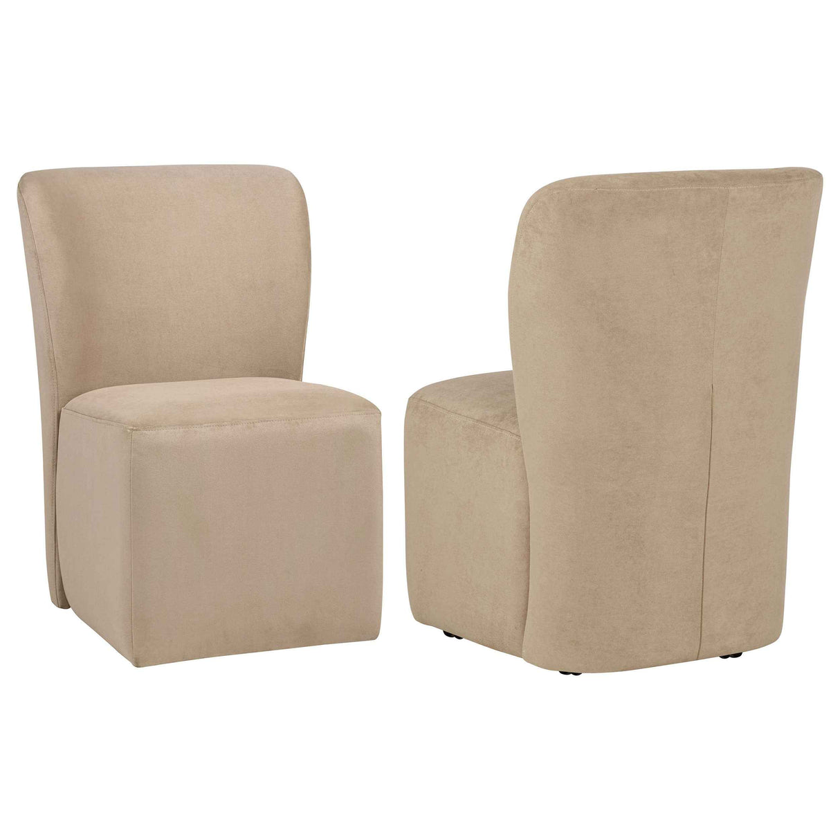Jaelynn Tan Upholstered Parsons Dining Side Chair (Set of 2) by Coaster at Eve Furniture