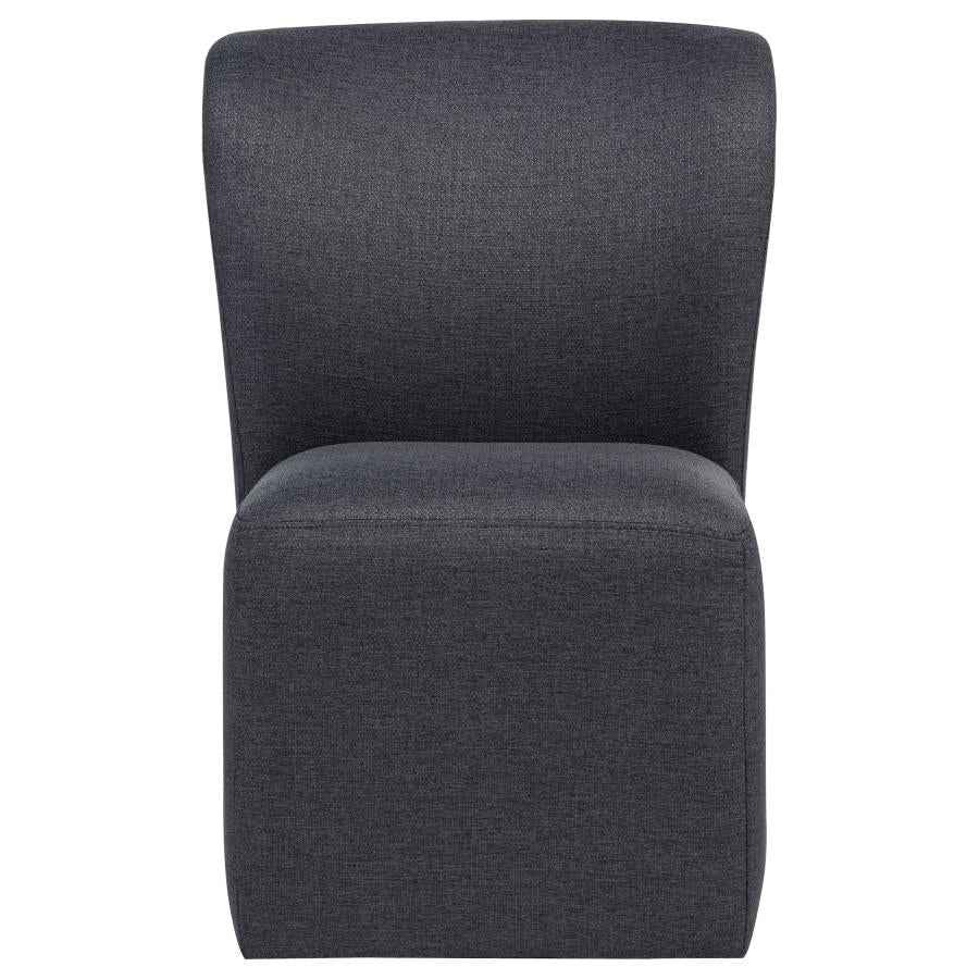 Jaelynn Upholstered Parsons Dining Side Chair Charcoal (Set of 2) by Coaster at Eve Furniture