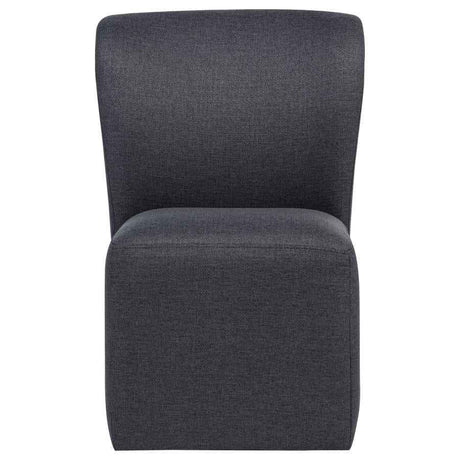 Jaelynn Upholstered Parsons Dining Side Chair Charcoal (Set of 2) by Coaster at Eve Furniture