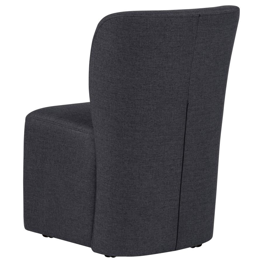 Jaelynn Upholstered Parsons Dining Side Chair Charcoal (Set of 2) by Coaster at Eve Furniture