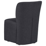 Jaelynn Upholstered Parsons Dining Side Chair Charcoal (Set of 2) by Coaster at Eve Furniture