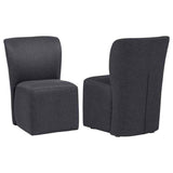 Jaelynn Upholstered Parsons Dining Side Chair Charcoal (Set of 2) by Coaster at Eve Furniture