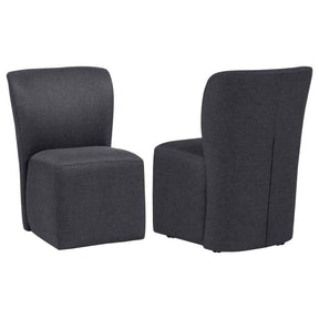 Jaelynn Upholstered Parsons Dining Side Chair Charcoal (Set of 2) by Coaster at Eve Furniture