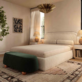 Jaine Boucle Large Ottoman by TOV Furniture at Eve Furniture