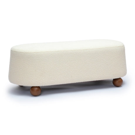 Jaine Boucle Large Ottoman by TOV Furniture at Eve Furniture