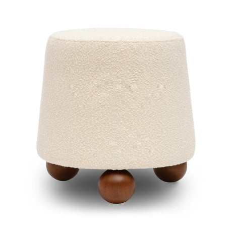 Jaine Boucle Stool by TOV Furniture at Eve Furniture