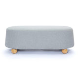 Jaine Loose Mohair Large Ottoman by TOV Furniture at Eve Furniture