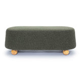 Jaine Loose Mohair Large Ottoman by TOV Furniture at Eve Furniture