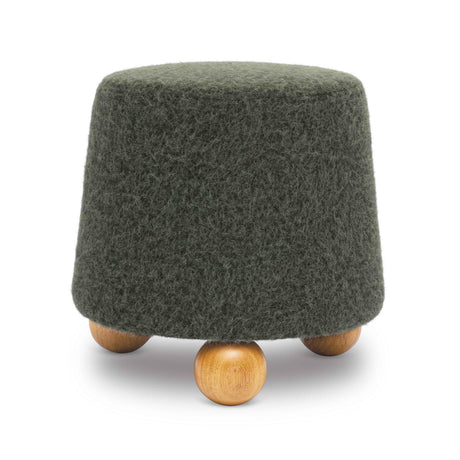 Jaine Loose Mohair Stool by TOV Furniture at Eve Furniture