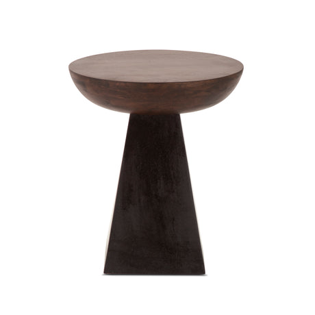 Jaipur 18" Round Accent Table in Two Tone by Home Trends & Design at Eve Furniture