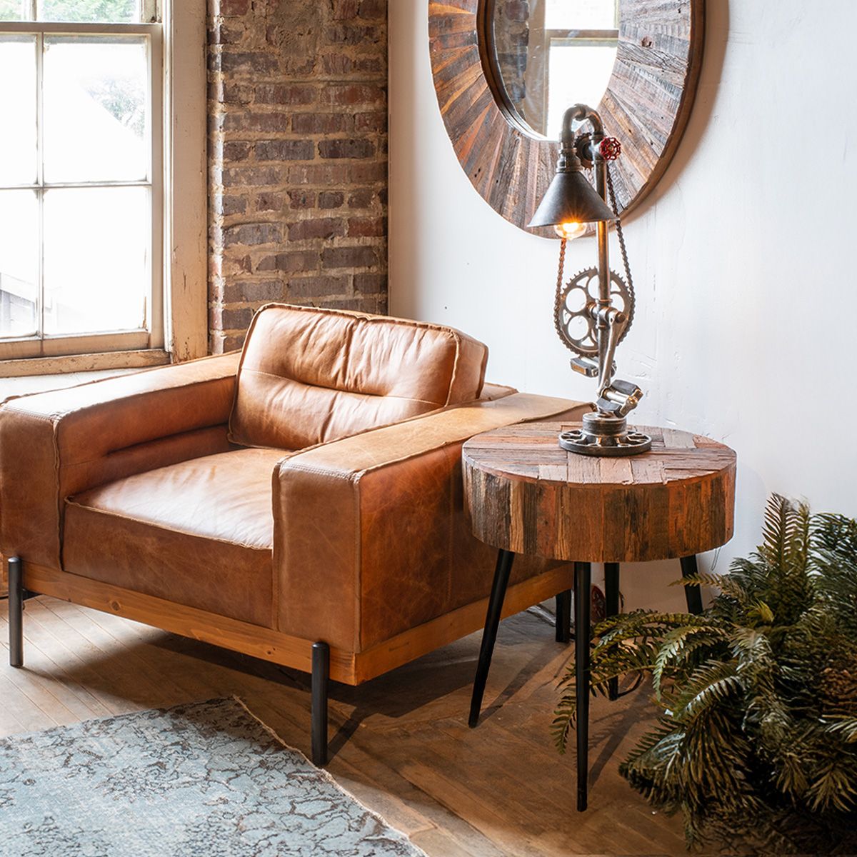 Jaipur 22" Round Side Table in Reclaimed Wood by Home Trends & Design at Eve Furniture