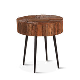 Jaipur 22" Round Side Table in Reclaimed Wood by Home Trends & Design at Eve Furniture