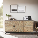 Jaipur Sunburst 63" Sideboard in Reclaimed Wood by Home Trends & Design at Eve Furniture