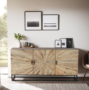 Jaipur Sunburst 63" Sideboard in Reclaimed Wood by Home Trends & Design at Eve Furniture