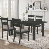 Jakob Gray/Black 5-Piece Rectangular Dining Set