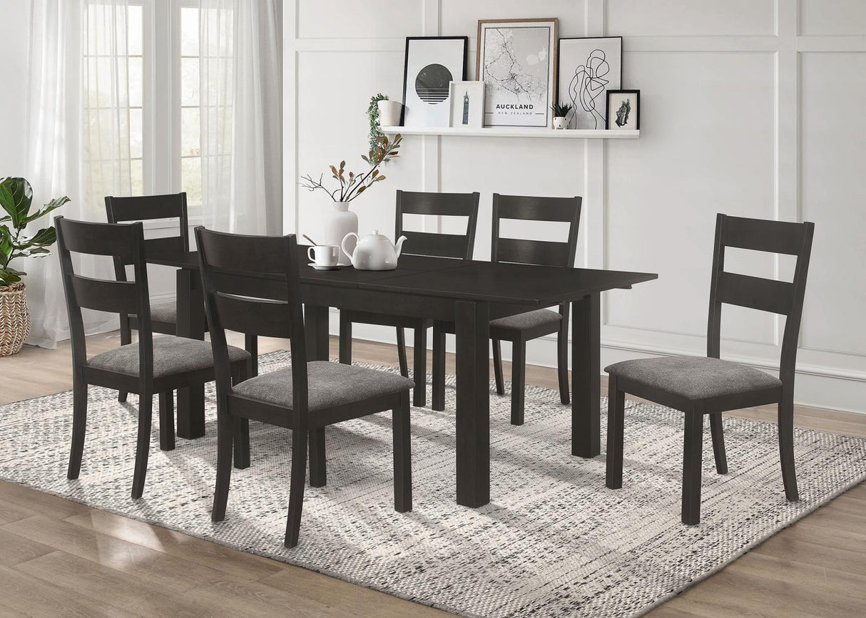 Jakob Grey/Black 7-Piece Rectangular Dining Set