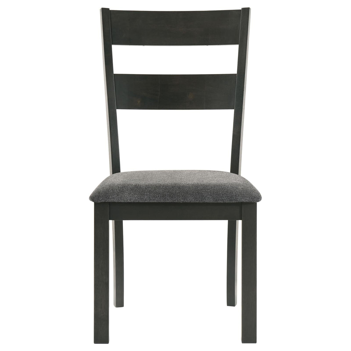 Jakob Gray/Black Upholstered Side Chairs with Ladder Back, Set of 2