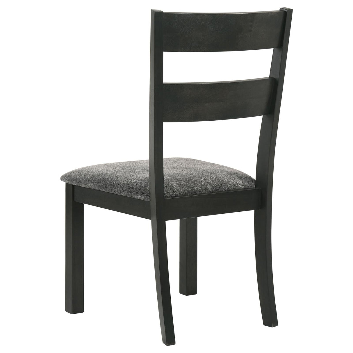 Jakob Gray/Black Upholstered Side Chairs with Ladder Back, Set of 2