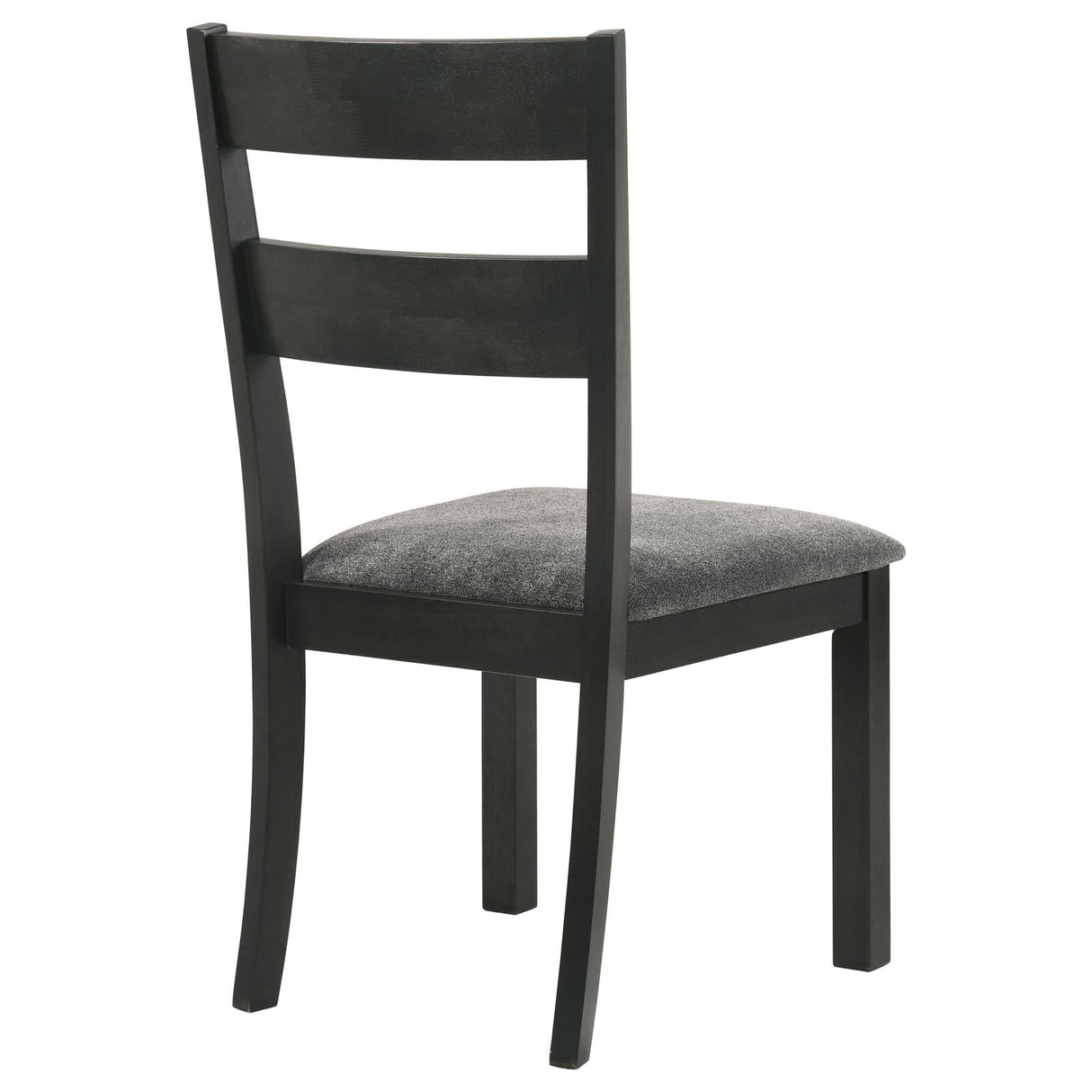 Jakob Gray/Black Upholstered Side Chairs with Ladder Back, Set of 2