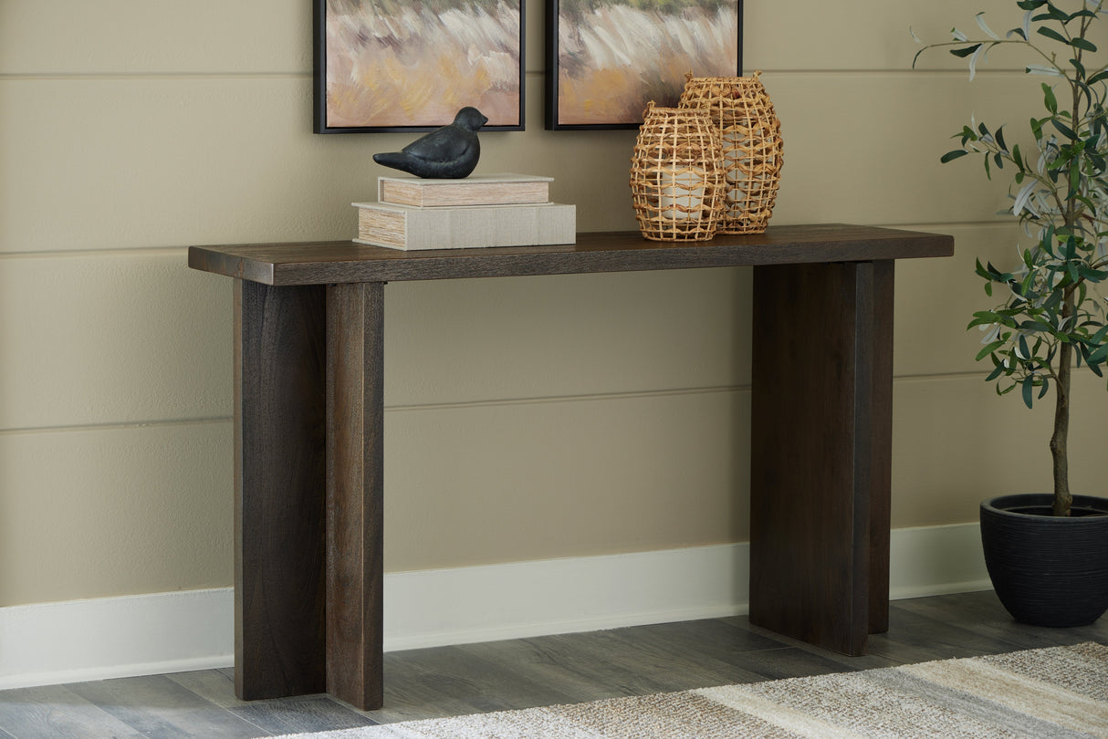Jalenry Grayish Brown Console Sofa Table by ASHLEY FURNITURE at Eve Furniture