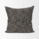 Jalia Cream and Black Cotton Decorative Square Pillow Cover by Mercana at Eve Furniture