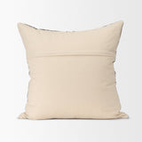 Jalia Cream and Black Cotton Decorative Square Pillow Cover by Mercana at Eve Furniture