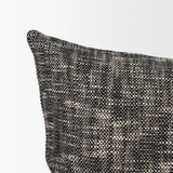 Jalia Cream and Black Cotton Decorative Square Pillow Cover by Mercana at Eve Furniture