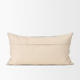 Jalia Cream/Black Cotton Decorative Lumbar Pillow Cover w/Down Filler, Set of 2 by Mercana at Eve Furniture