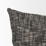 Jalia Cream/Black Cotton Decorative Lumbar Pillow Cover w/Down Filler, Set of 2 by Mercana at Eve Furniture