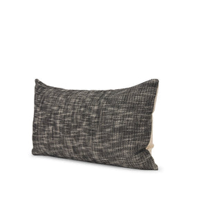 Jalia Cream/Black Cotton Decorative Lumbar Pillow Cover w/Down Filler, Set of 2 by Mercana at Eve Furniture