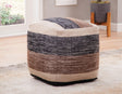 Jamal Handwoven Pouf by Steve Silver at Eve Furniture