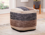 Jamal Handwoven Pouf by Steve Silver at Eve Furniture
