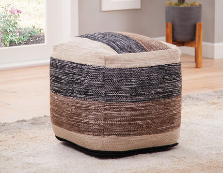 Jamal Handwoven Pouf by Steve Silver at Eve Furniture